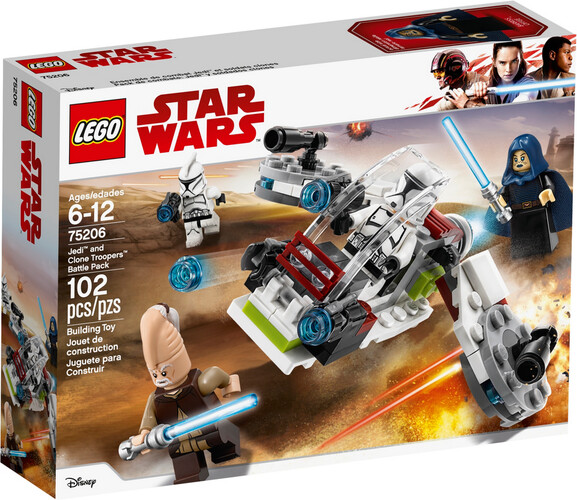 LEGO LEGO 75206 Star Wars Ensemble de combat Jedi et soldats clones 673419281737