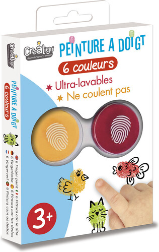 Créa Lign' Peinture à doigts 6 couleurs 3760119713914