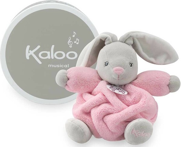 Kaloo Kaloo Plume musical lapin rose 18 cm, peluche (A la volette) 4895029623141