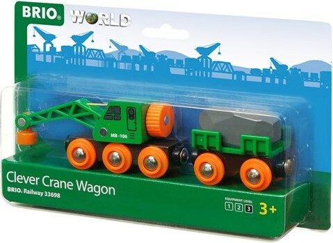 Brio Train Brio Train en bois Wagon grue ingénieux 33698 7312350336986