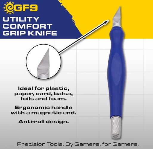 GF9 Outils a modele reduit : couteau utilitaire à prise confortable 9420020258136