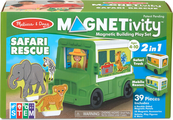 Melissa & Doug Magnetivity camion de sauvetage safari (jeu magnétique) Melissa & Doug 30666 000772306669