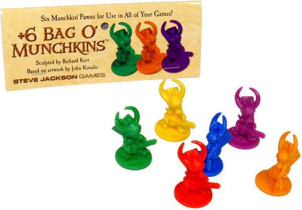 Steve Jackson Games Munchkin (fr/en) ext +6 bag o' Munchkins, 6 male pawns 9781556347948