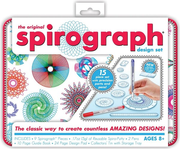 Spirograph Spirographe ensemble design boite de métal 819441010024