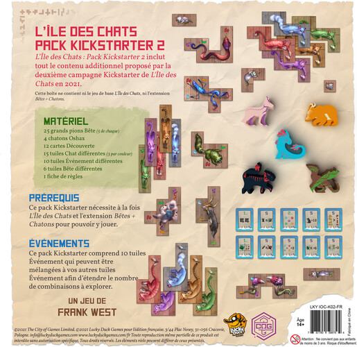 Lucky Duck Games L'Île des chats (fr) ext Pack Kickstarter 2 787790598794