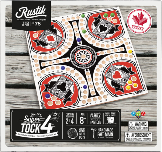 Rustik toc/tock et Parchisi/pachisi jeu 4 joueurs 12 po 061404001284