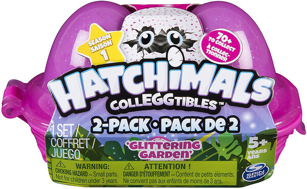 Hatchimals Hatchimals CollEGGtibles série 1 paquet de 2 scintillant (Glittering Garden), oeuf à éclore et animal 778988522660