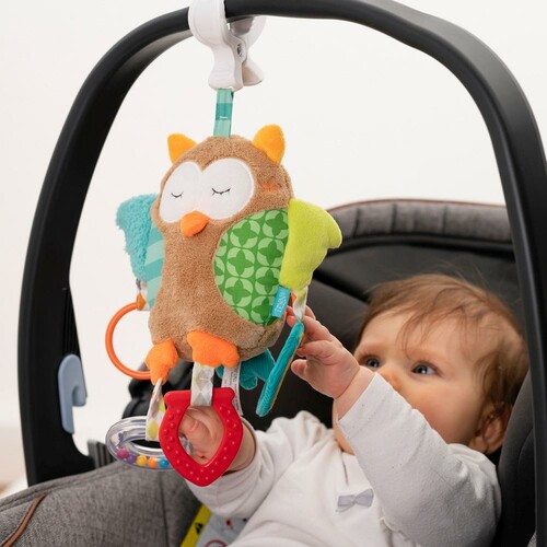 Fehn Peluche activités d'éveil 25cm Hibou d'éveil 4001998071160