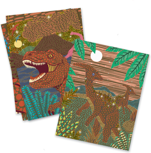 Djeco Cartes à gratter le règne des dinosaures (fr/en) 3070900097261