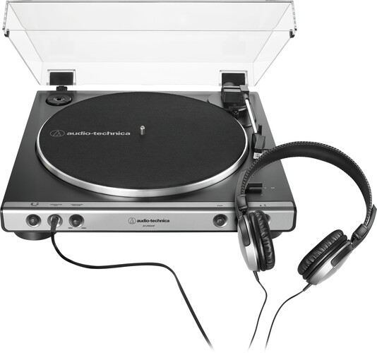 Audio Technica Table Tournante AT-LP60XHP-GM Grise automatique Belt-Drive avec ecouteur 4961310149413