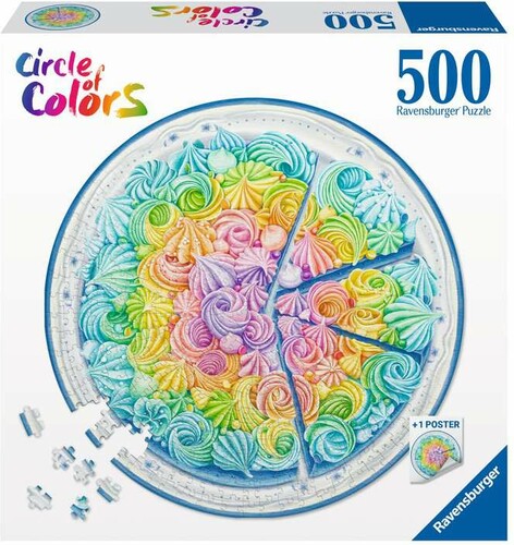 Ravensburger Casse-tête 500 cercle de couleurs - Gâteau arc-en-ciel 4005556173495