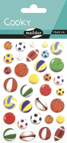 Cooky Autocollants Cooky - ballons de sports 3609510901172