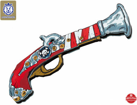 Liontouch costume pirate rouge pistolet en mousse 22800 5707307228001