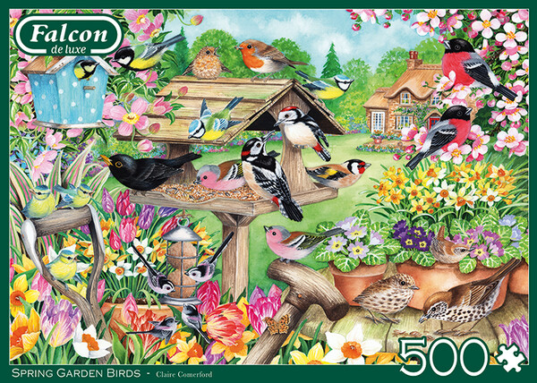 Falcon de luxe Casse-tête 500 Oiseaux et jardin au printemps (Spring Garden Birds) 8710126112809