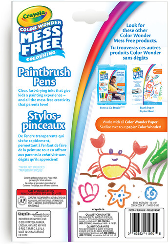 Crayola Color Wonder 8 stylos-pinceaux 063652419705