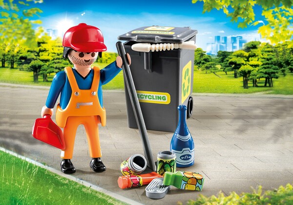 Playmobil Playmobil 70249 Agent d'entretien de la voirie (janvier 2021) 4008789702494