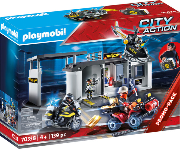 Playmobil Playmobil 70338 Quartier général transportable des policiers d'élite 4008789703385