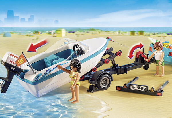 Playmobil Playmobil 6864 Voiture avec bateau et moteur submersible 4008789068644