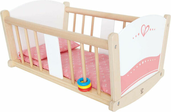 Hape Berceau à bascule pour poupée bébé en bois (sans poupée) 6943478006249