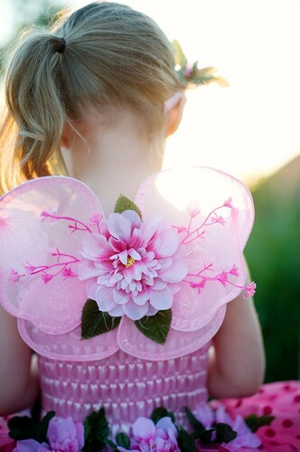 Creative Education Costume ailes de fée rose avec fleur 771877177101