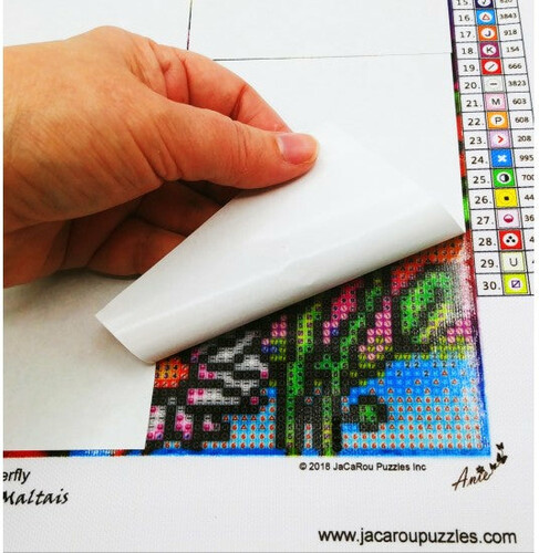 Jacarou Papiers antiadhésif (25 feuilles) pour broderie diamant 748367075582
