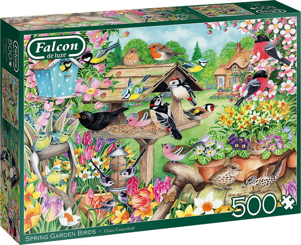 Falcon de luxe Casse-tête 500 Oiseaux et jardin au printemps (Spring Garden Birds) 8710126112809