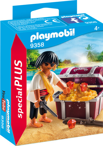 Playmobil Playmobil 9358 Pirate avec coffre au trésor 4008789093585