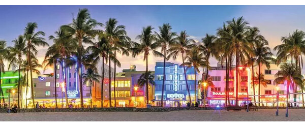 Ravensburger casse-tête Casse-tête 1000 Night Glow on Ocean Drive Panoramic 4005555017103