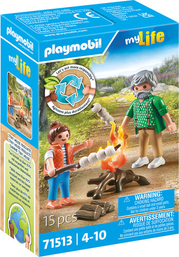 Playmobil Playmobil 71513 Grand-père avec petite fille et feu de camp 4008789715135