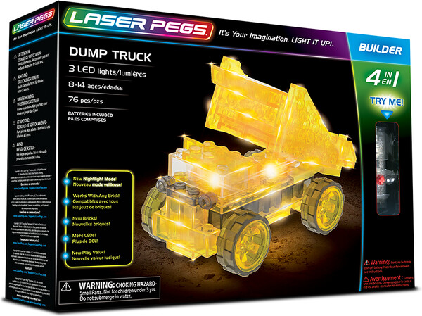 Laser Pegs - briques illuminées Laser Pegs camion à benne bascalante 4 en 1 (briques illuminées) 810690020161