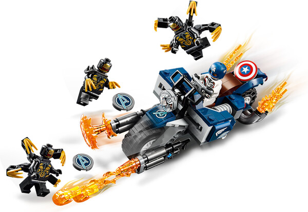 LEGO LEGO 76123 Super-héros Capitaine America l'attaque des Outriders, Avengers 673419303088