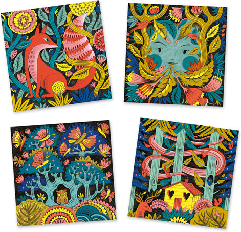 Djeco Feutres pinceaux Coloriage 3D Forêt fantastique (fr/en) 3070900086524