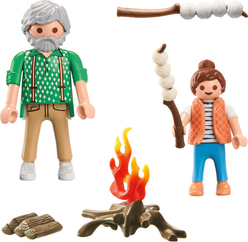 Playmobil Playmobil 71513 Grand-père avec petite fille et feu de camp 4008789715135