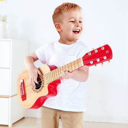 Hape Guitare rouge pour enfant - May 6943478021877