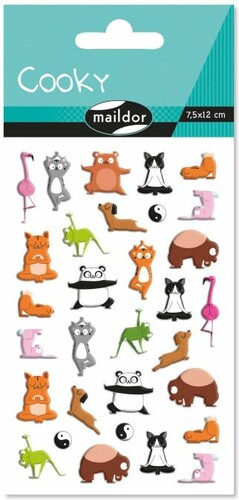 Cooky Autocollants Cooky - animaux yoga 3609510901448