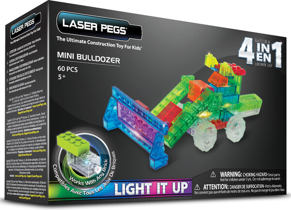 Laser Pegs - briques illuminées Laser Pegs mini bulldozer 4 en 1 (briques illuminées) 810690021601