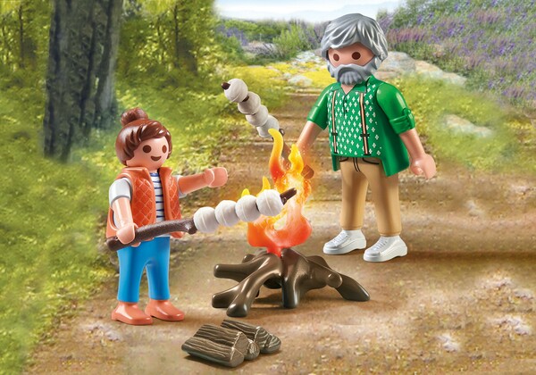 Playmobil Playmobil 71513 Grand-père avec petite fille et feu de camp 4008789715135
