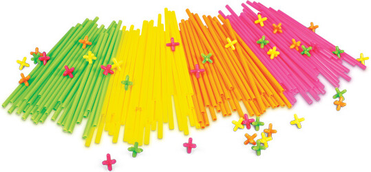 Roylco Pailles et connecteurs 300 pièces fluo (Straws and Connectors) 066960607055