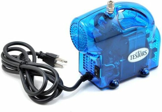 Testors Airbrush mini compresseur bleu 075611520483