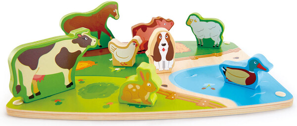 Hape Casse-tête 8 bois animaux de la ferme 6943478018723