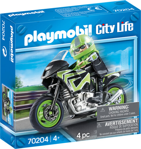 Playmobil Playmobil 70204 Pilote et moto 4008789702043