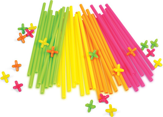 Roylco Pailles et connecteurs 300 pièces fluo (Straws and Connectors) 066960607055