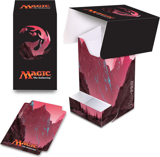 Ultra PRO Deck Box mtg Mana 5 Mountain Full View with Tray 074427865344