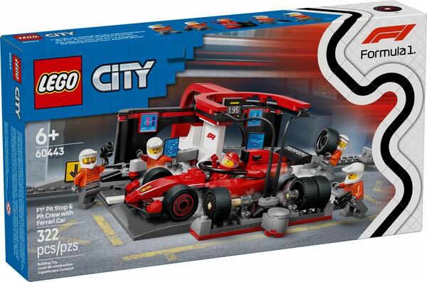 LEGO LEGO 60443 Arrêt au stand de F1® avec voiture Ferrari 673419403467