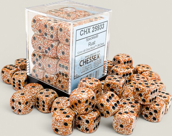 Chessex Dés 36d6 12mm Speckled rust 601982076306