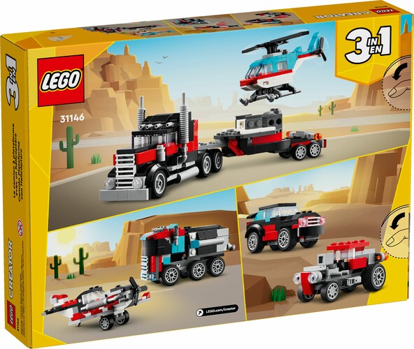 LEGO LEGO 31146 Le camion remorque avec hélicoptère 673419386838