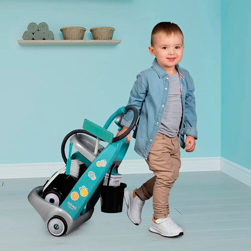 Smoby Chariot ménager et aspirateur 8 pièces 3032163303169