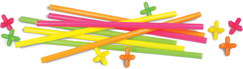 Roylco Pailles et connecteurs 300 pièces fluo (Straws and Connectors) 066960607055