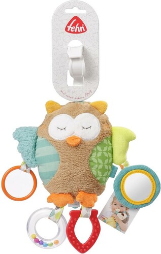 Fehn Peluche activités d'éveil 25cm Hibou d'éveil 4001998071160
