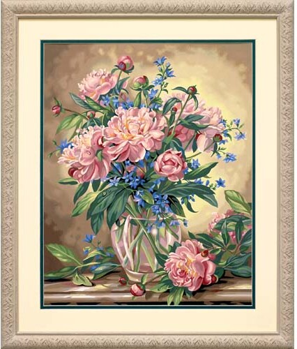 Dimensions PaintWorks Peinture à numéro Bouquet de pivoines 16x20" 91382 088677913823